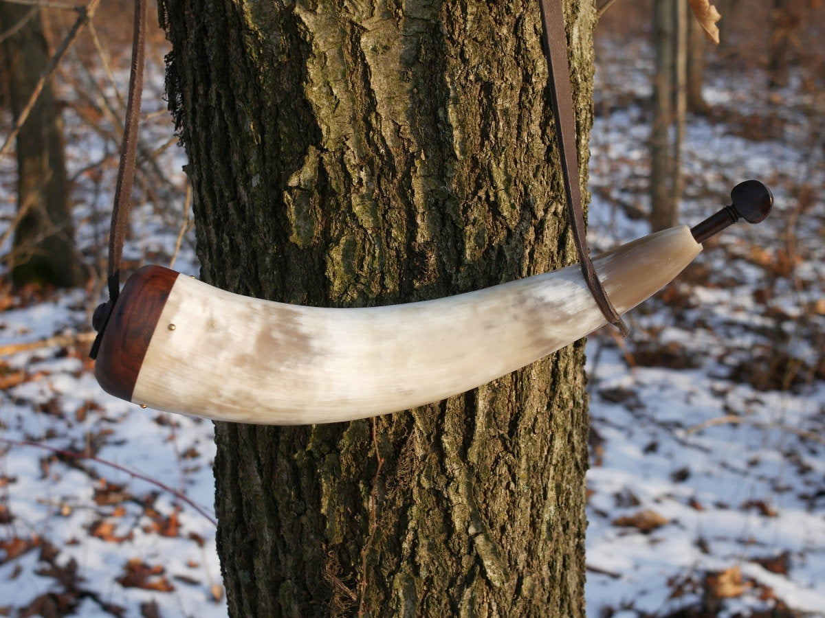 Premium White Powder Horn 5 Premium White Powder Horn