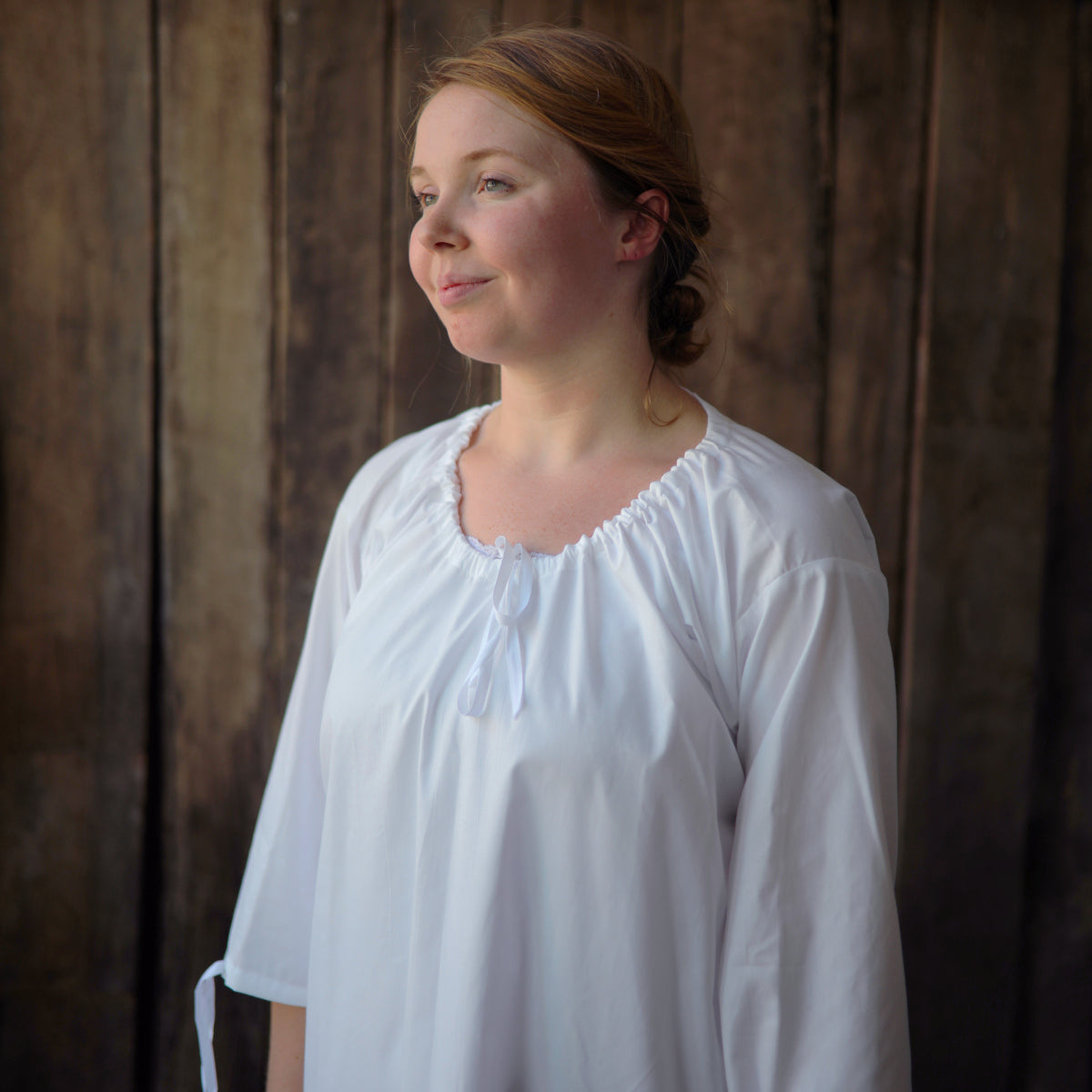 Chemise in Plain White Cotton 1 Chemise in Plain White Cotton