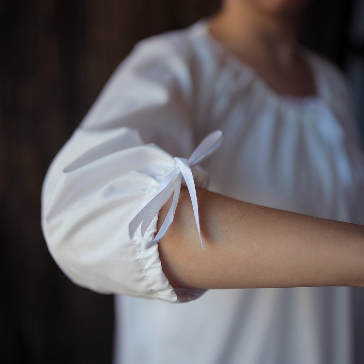 Chemise in Plain White Cotton 3 Chemise in Plain White Cotton