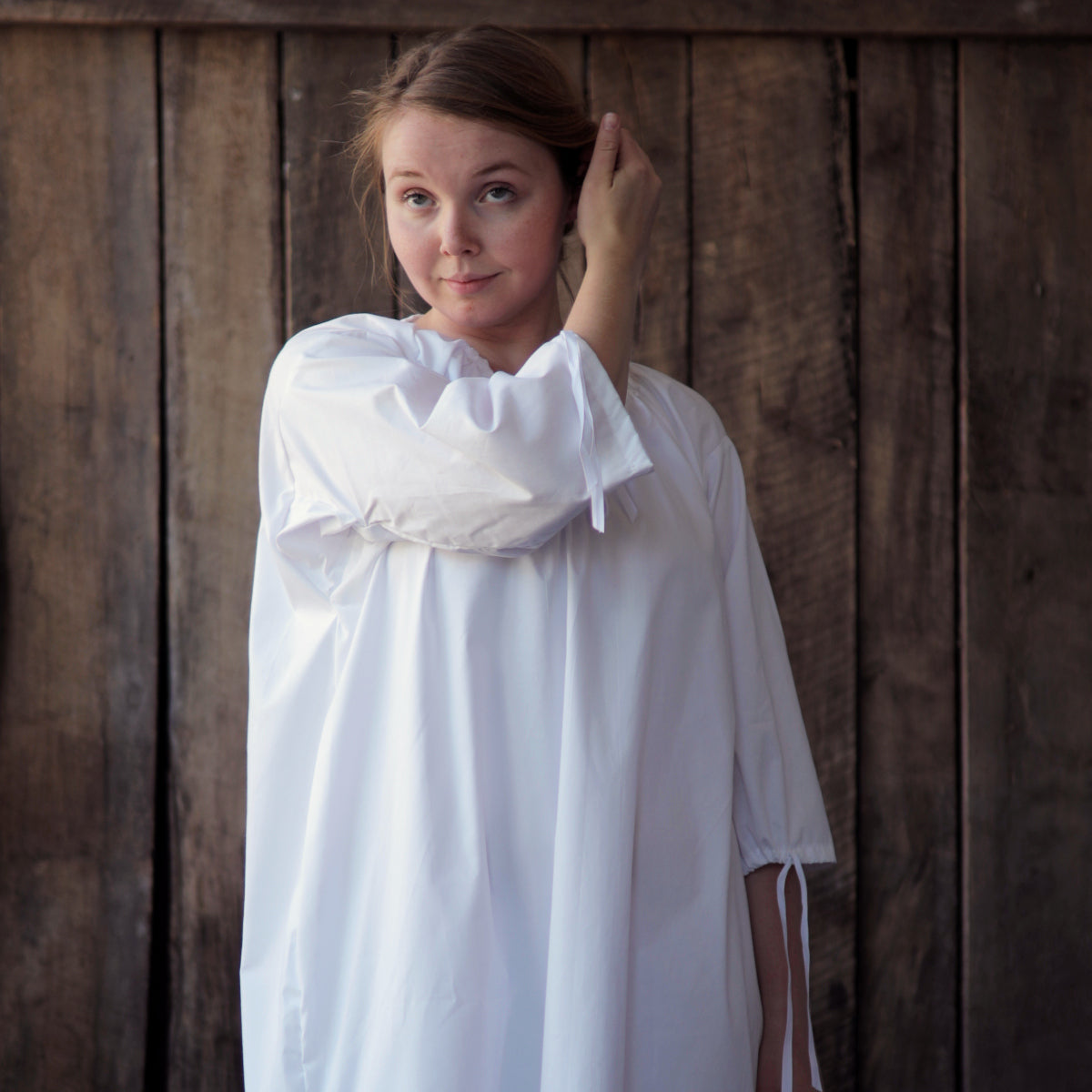 Chemise in Plain White Cotton 4 Chemise in Plain White Cotton