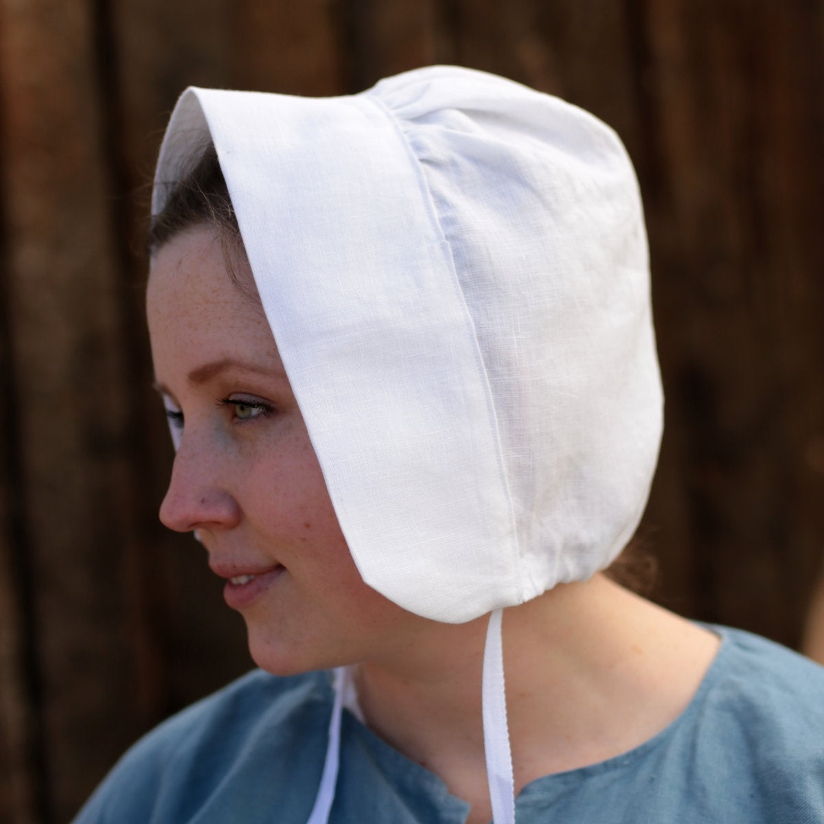 Ladies’ Colonial Cap - White Linen 3 Ladies’ Colonial Cap - White Linen