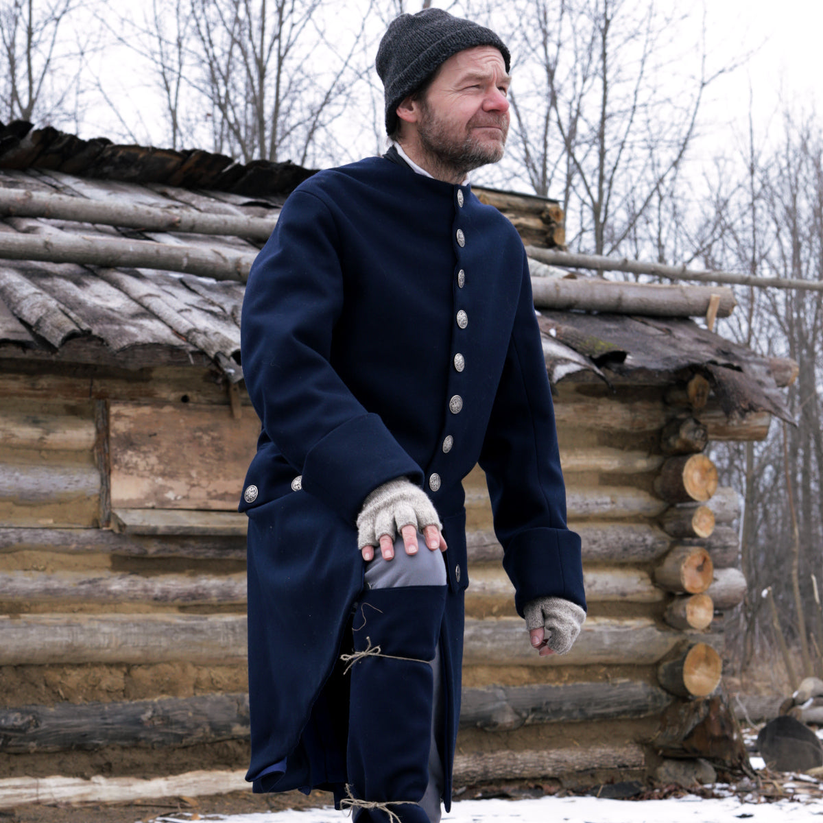 Men's 18th Century Wool Civilian Coat 2 Men's 18th Century Wool Civilian Coat