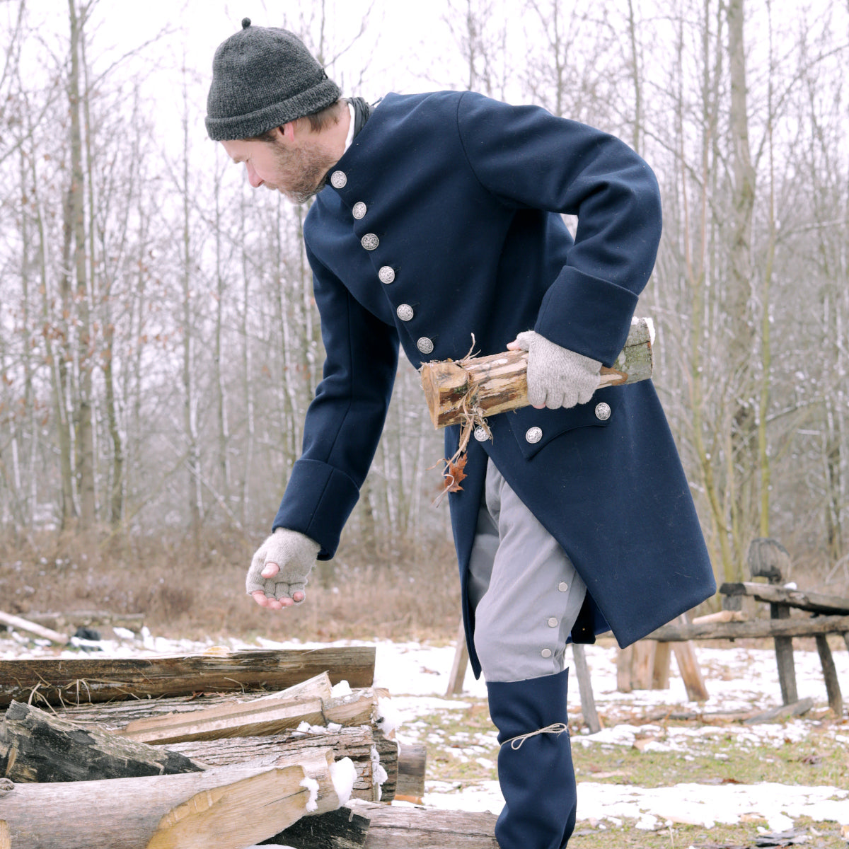 Men's 18th Century Wool Civilian Coat 3 Men's 18th Century Wool Civilian Coat