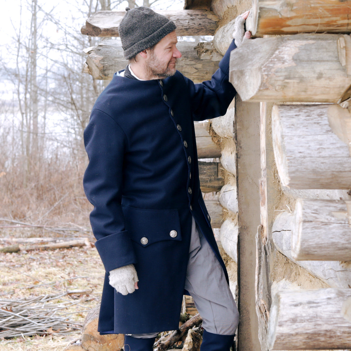 Men's 18th Century Wool Civilian Coat 4 Men's 18th Century Wool Civilian Coat