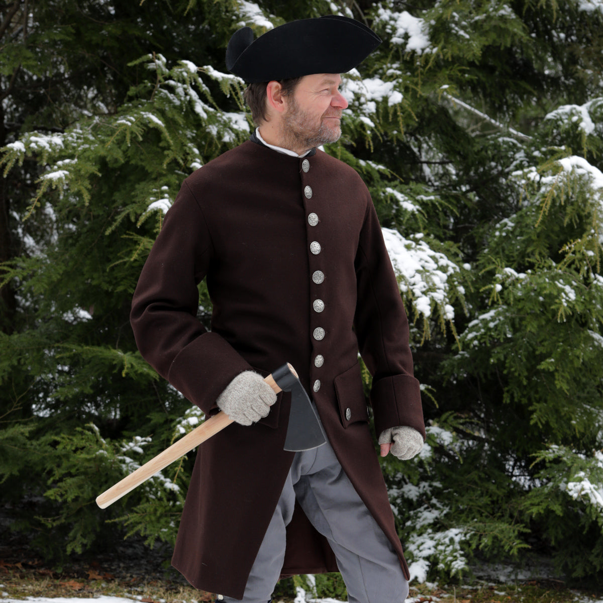 Men's 18th Century Wool Civilian Coat 8 Men's 18th Century Wool Civilian Coat