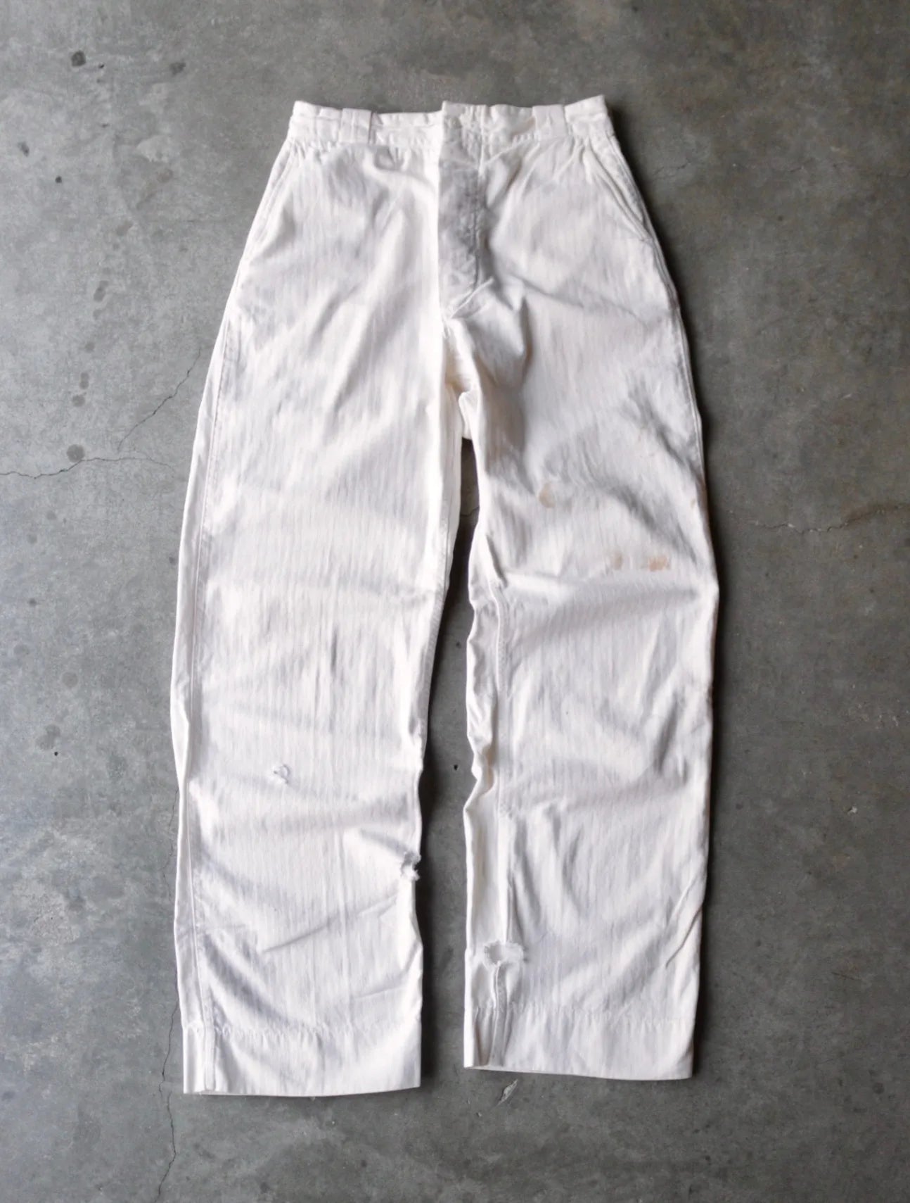 1960S WHITE HBT WORK PANTS