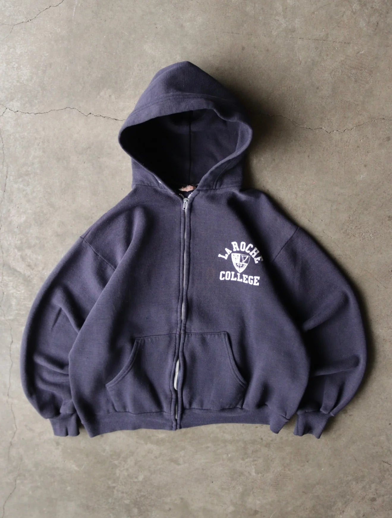 1970S LOROCHE COLLEGE HOODED SWETASHIRT