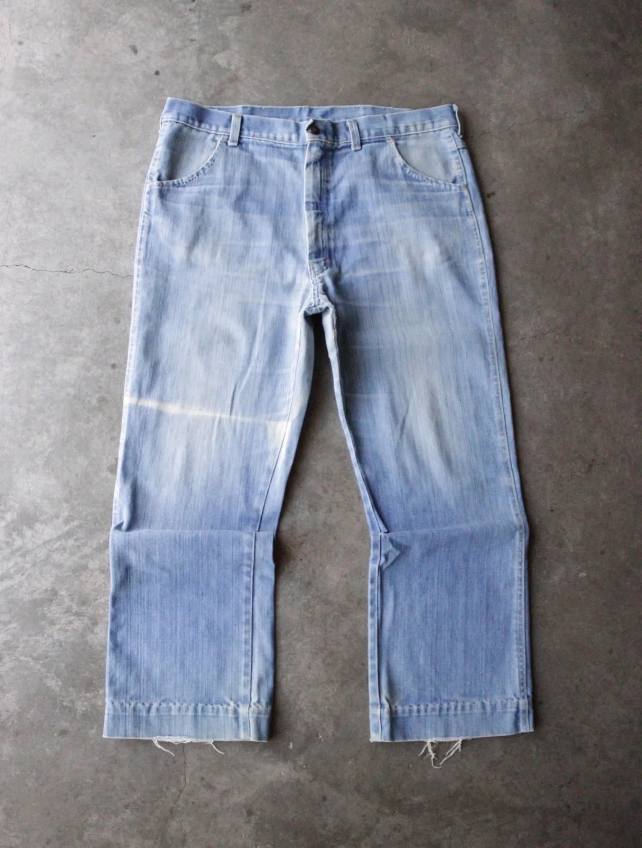 1970S FADED STRAIGHT LEG DENIM PANTS