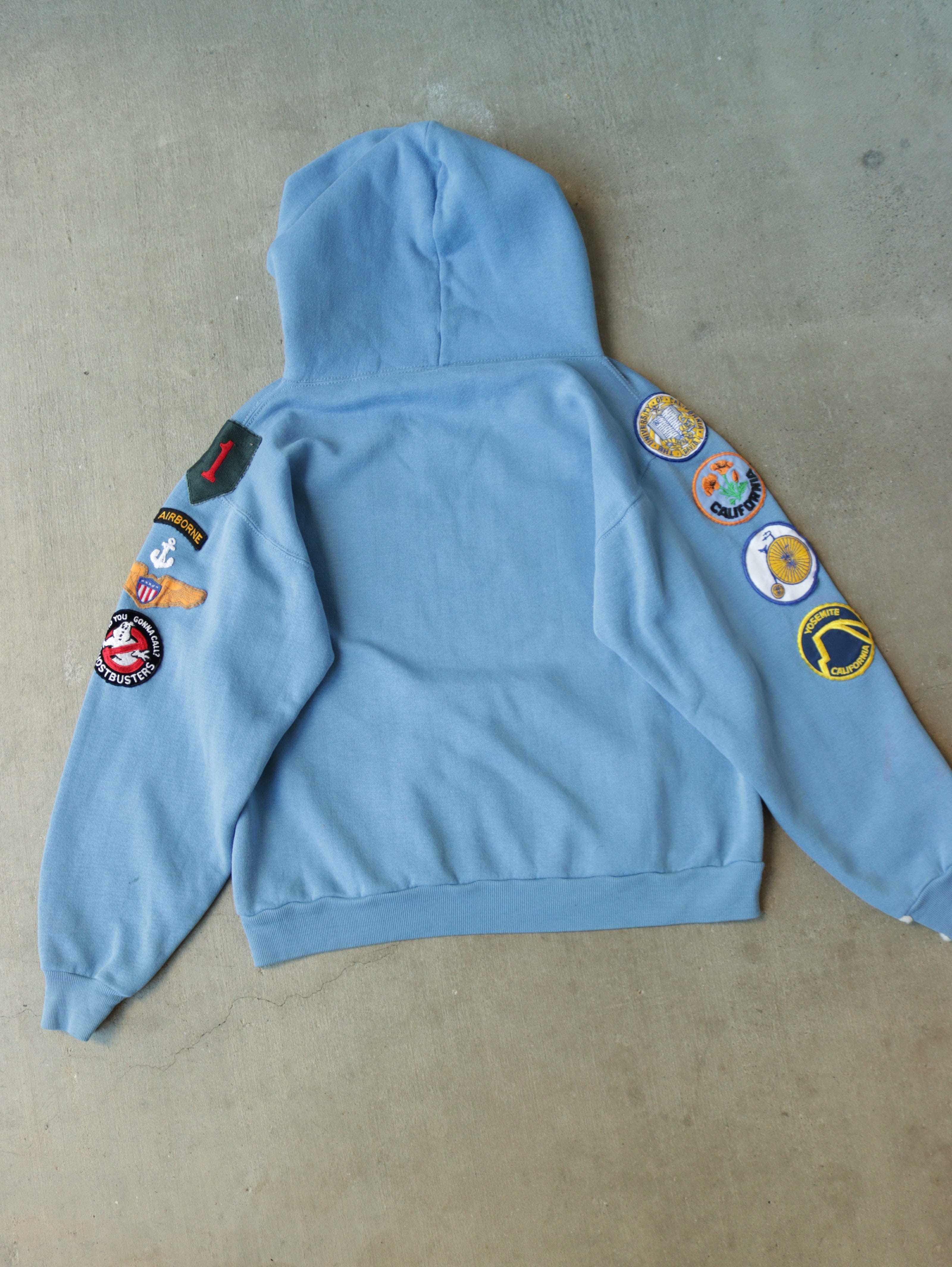 1970S RUSSELL 'CALIFORNIA' PATCHWORK HOODED SWEATSHIRT - M 7 1970S RUSSELL 'CALIFORNIA' PATCHWORK HOODED SWEATSHIRT - M