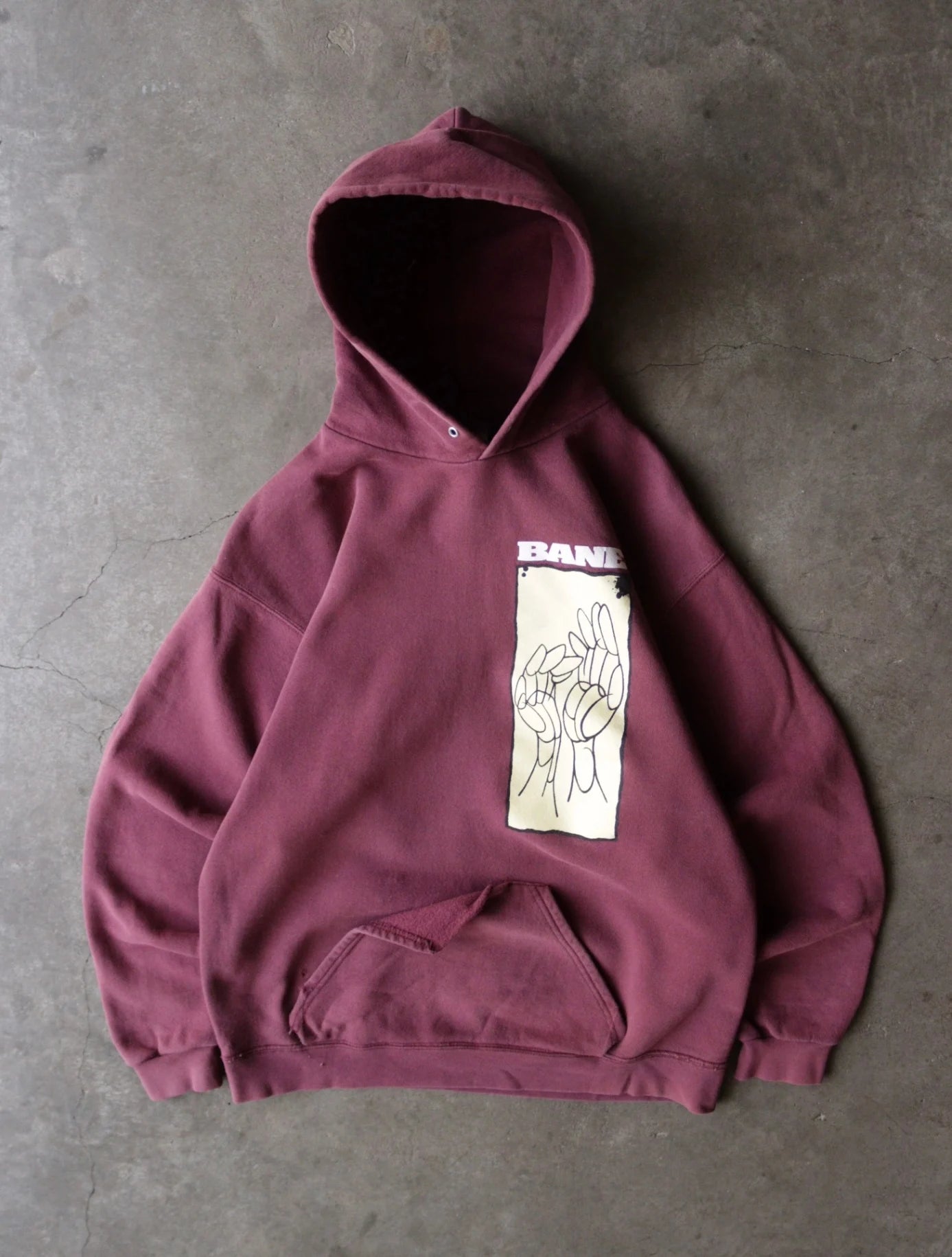 1990S BANE HARDCORE PUNK BAND HOODED SWEATSHIRT