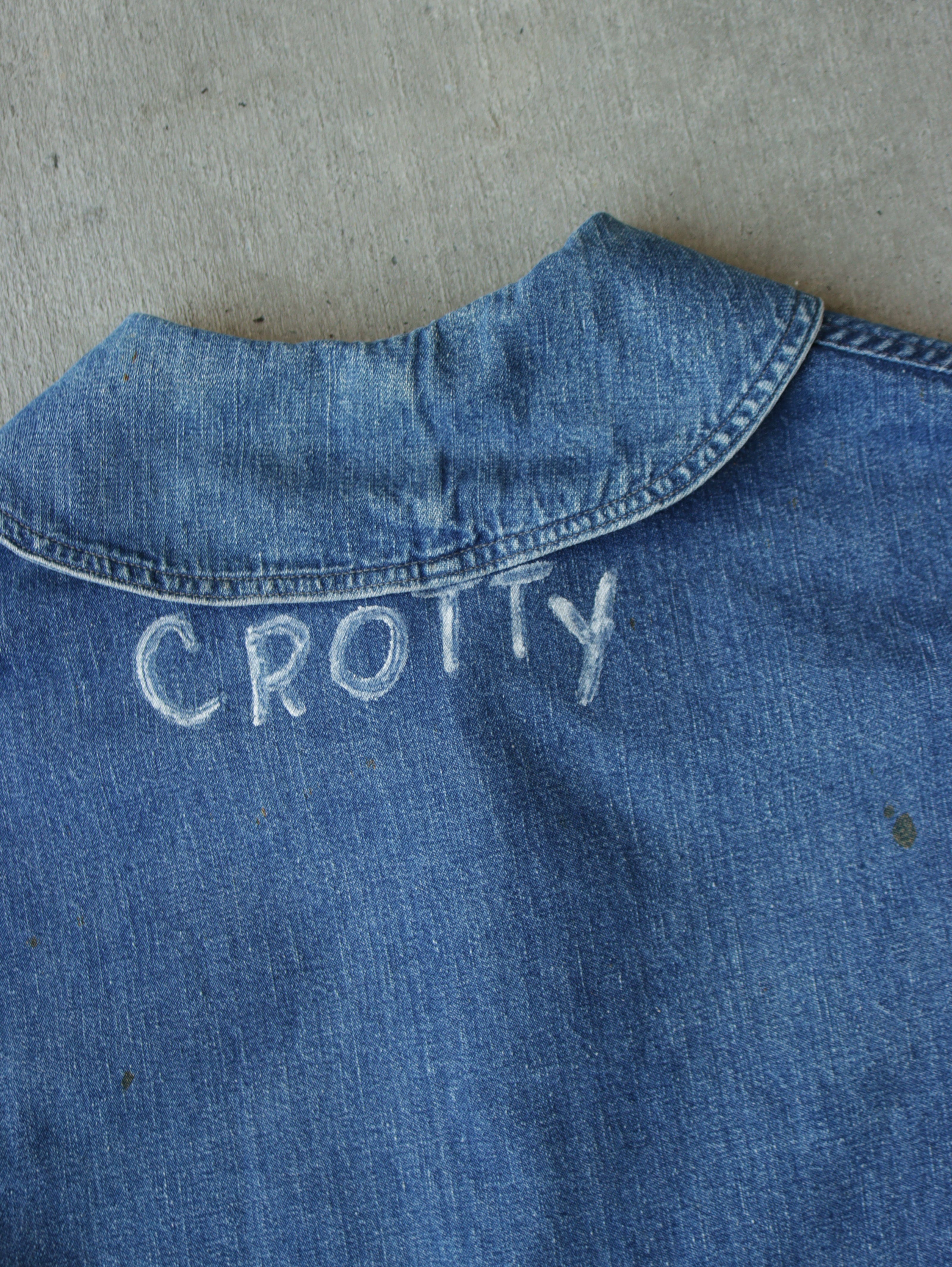 1940S SHAWL COLLAR USN DENIM JACKET 7 1940S SHAWL COLLAR USN DENIM JACKET