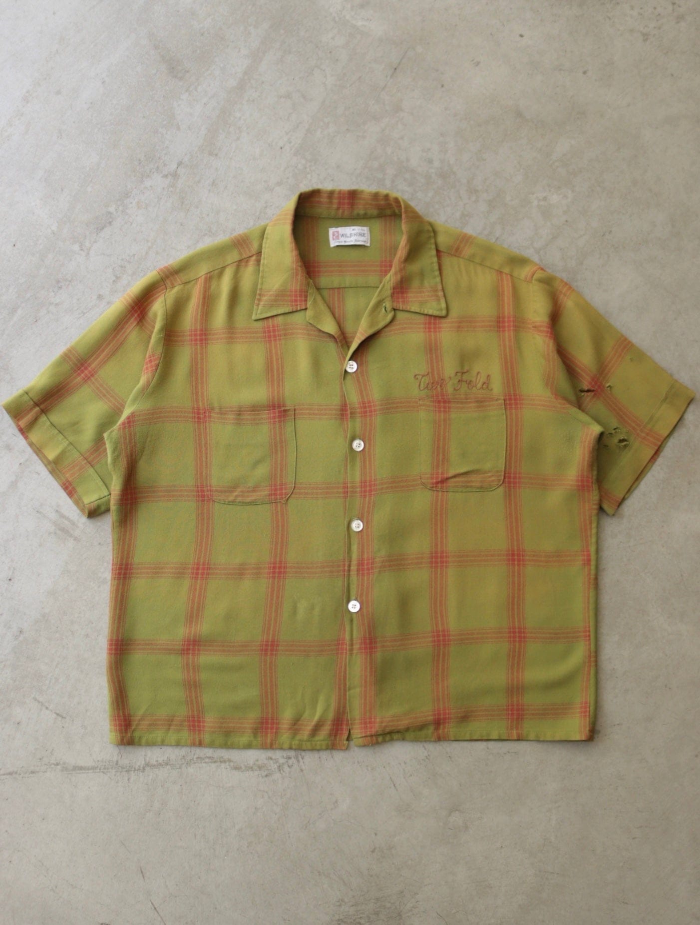 1950S 'TWO FOLD' CHAINSTITICH RAYON SHIRT