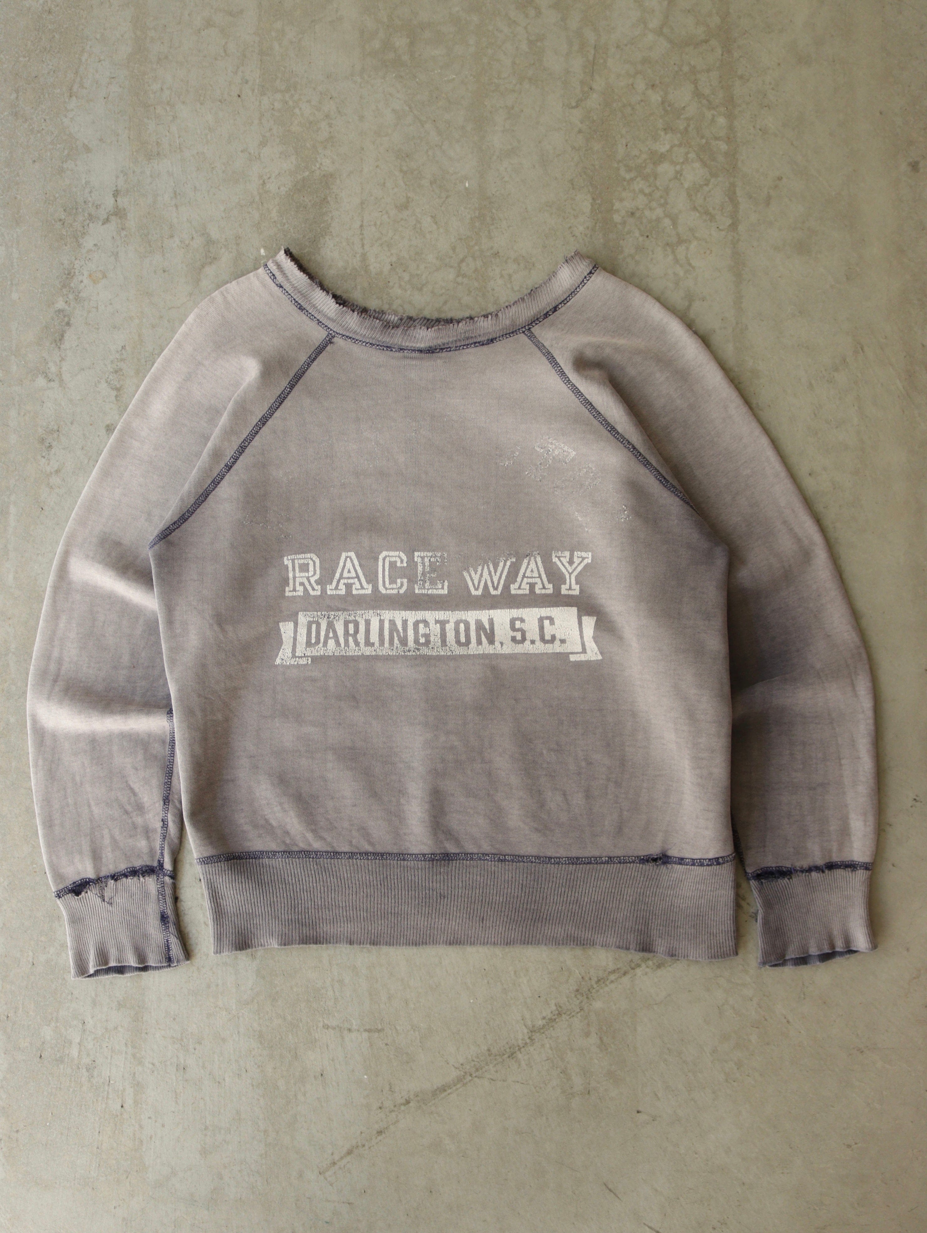 1950S RUNNING MAN SUN FADED 'RACEWAY' SWEATSHIRT - S
