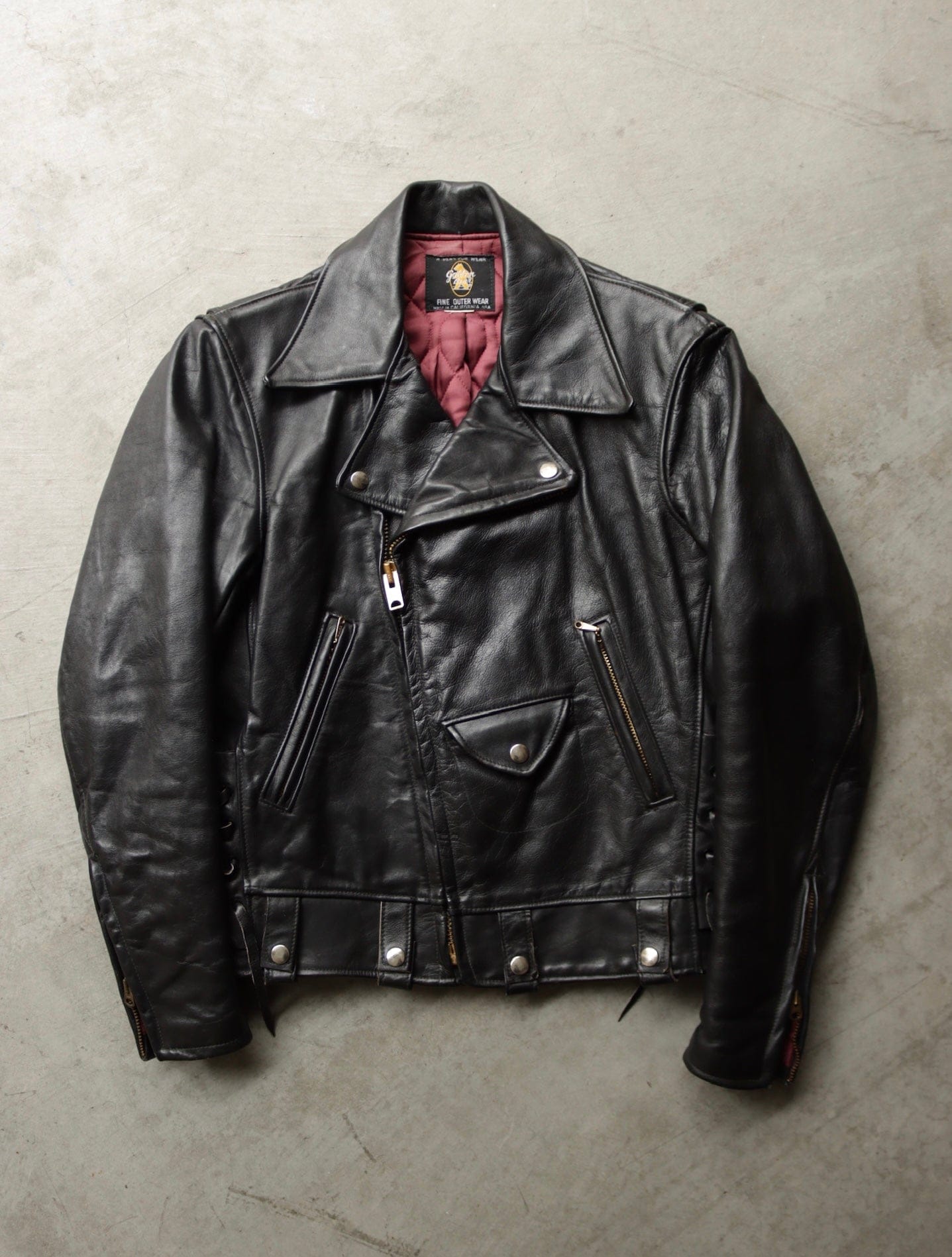 1960S 'GOLDEN BEAR' LINED STEERHIDE LEATHER JACKET