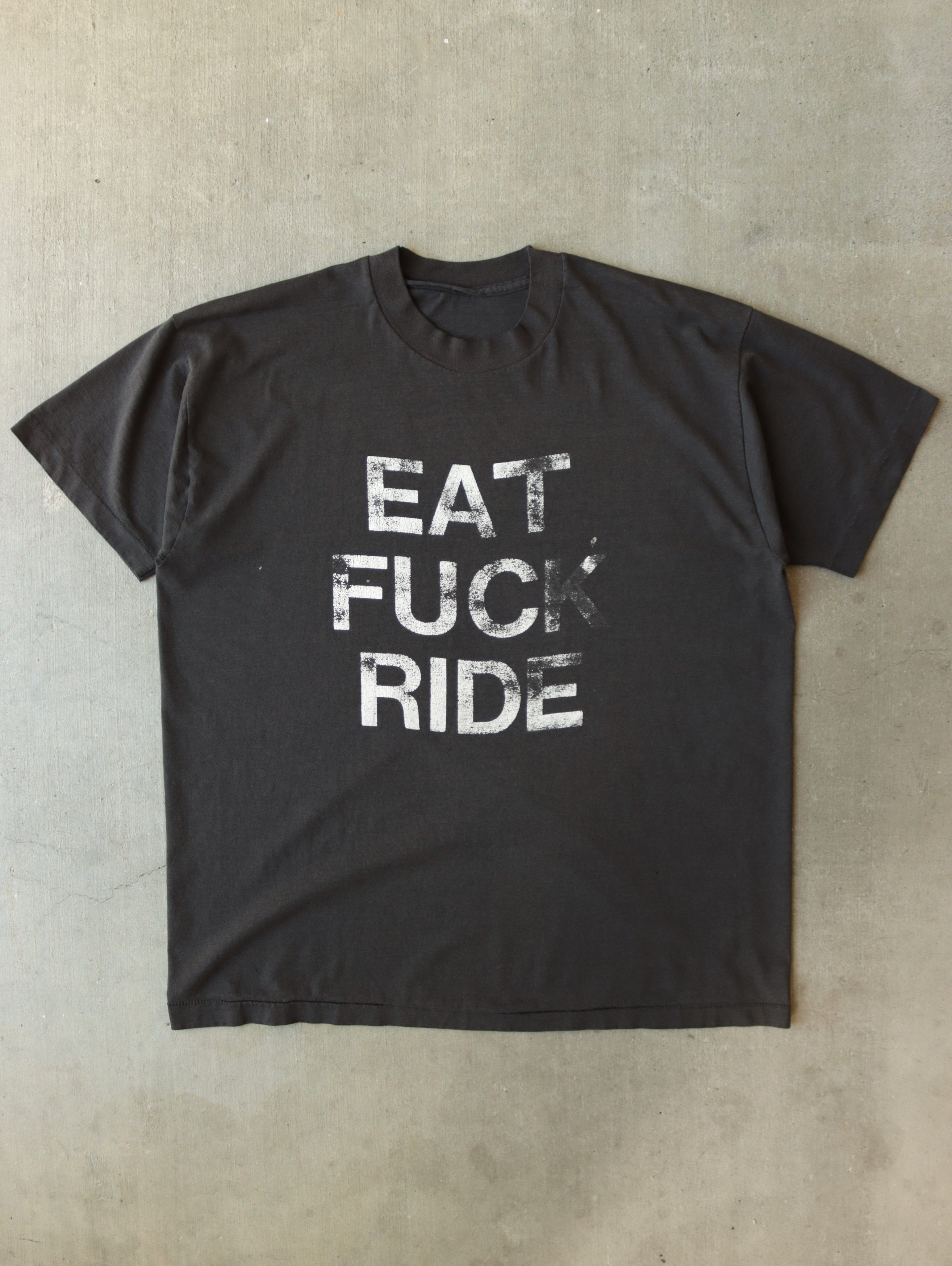 1980S EAT FUCK RIDE TEE - L 1 1980S EAT FUCK RIDE TEE - L