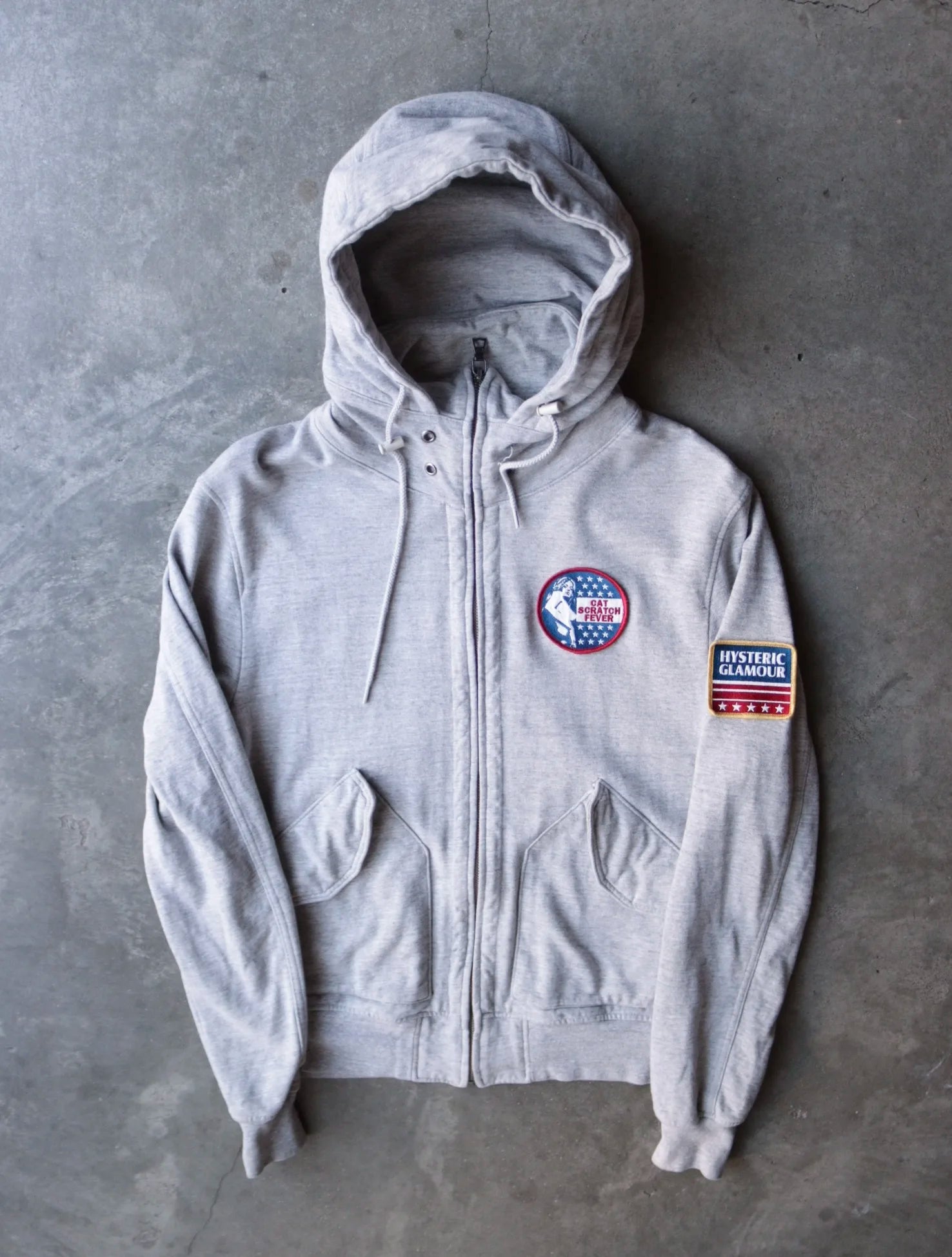 2000S CAT SCRATCH HOODED SWEATSHIRT
