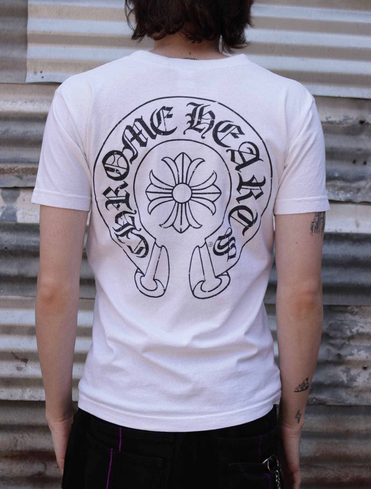 2000S CHROME HEARTS HORSESHOE LOGO TEE