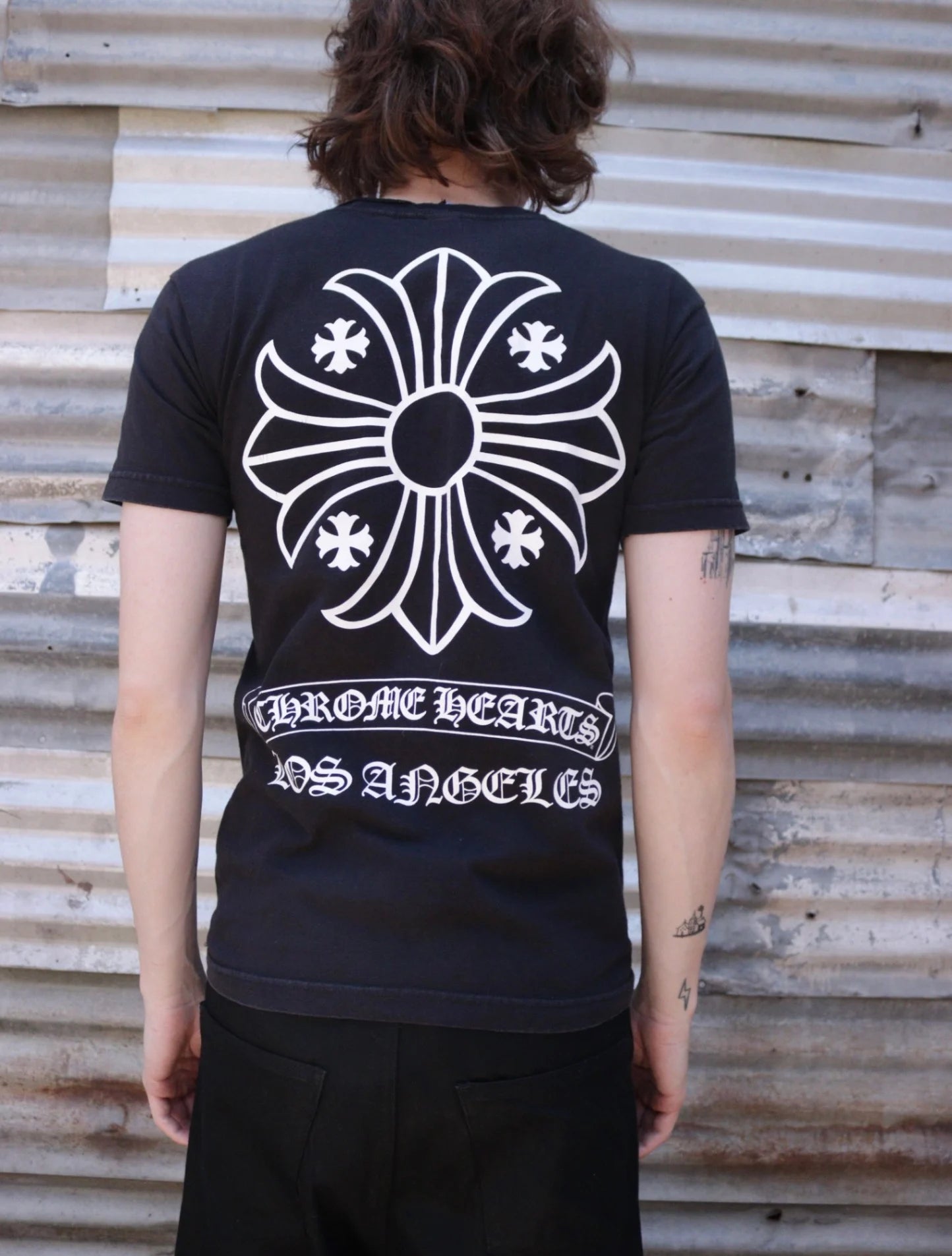 2000S CHROME HEARTS LOS ANGELES CROSS TEE